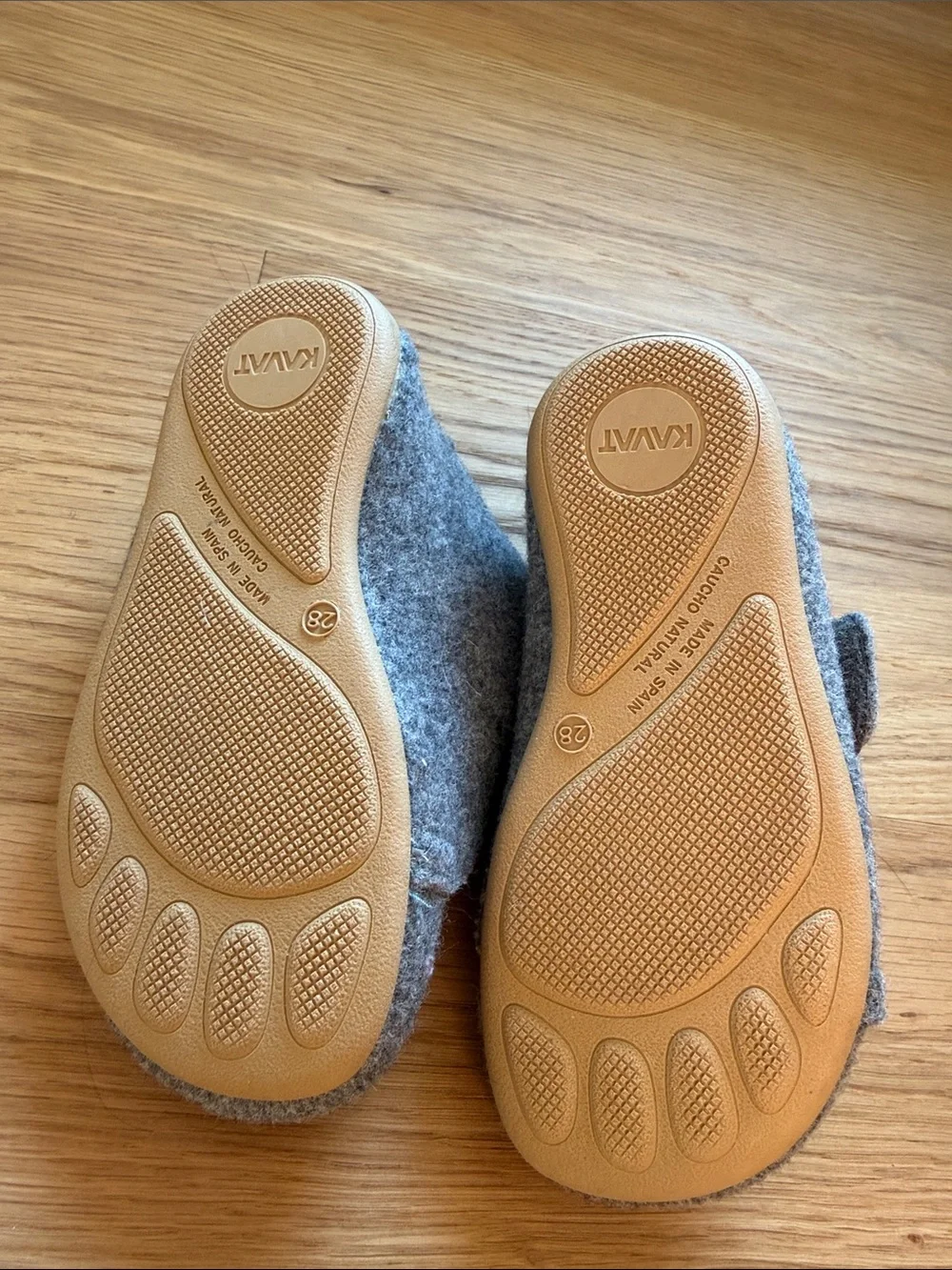 Gray Felt Baby Walker Shoes with Hook-and-Loop Strap